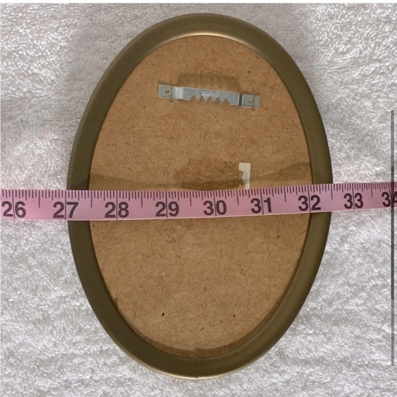 Vintage Ecstasy Giftware Black  Velvet Embroidered Oval Framed Art Happy Anniver - Picture 4 of 5